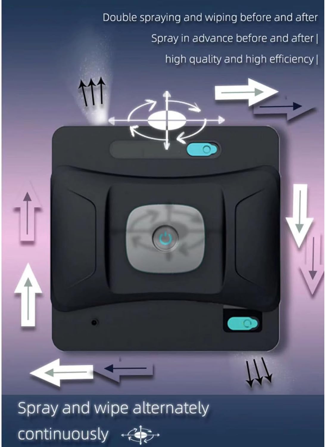 Window Cleaning Robot App Remote Auto Spray Smart Glass Cleaner