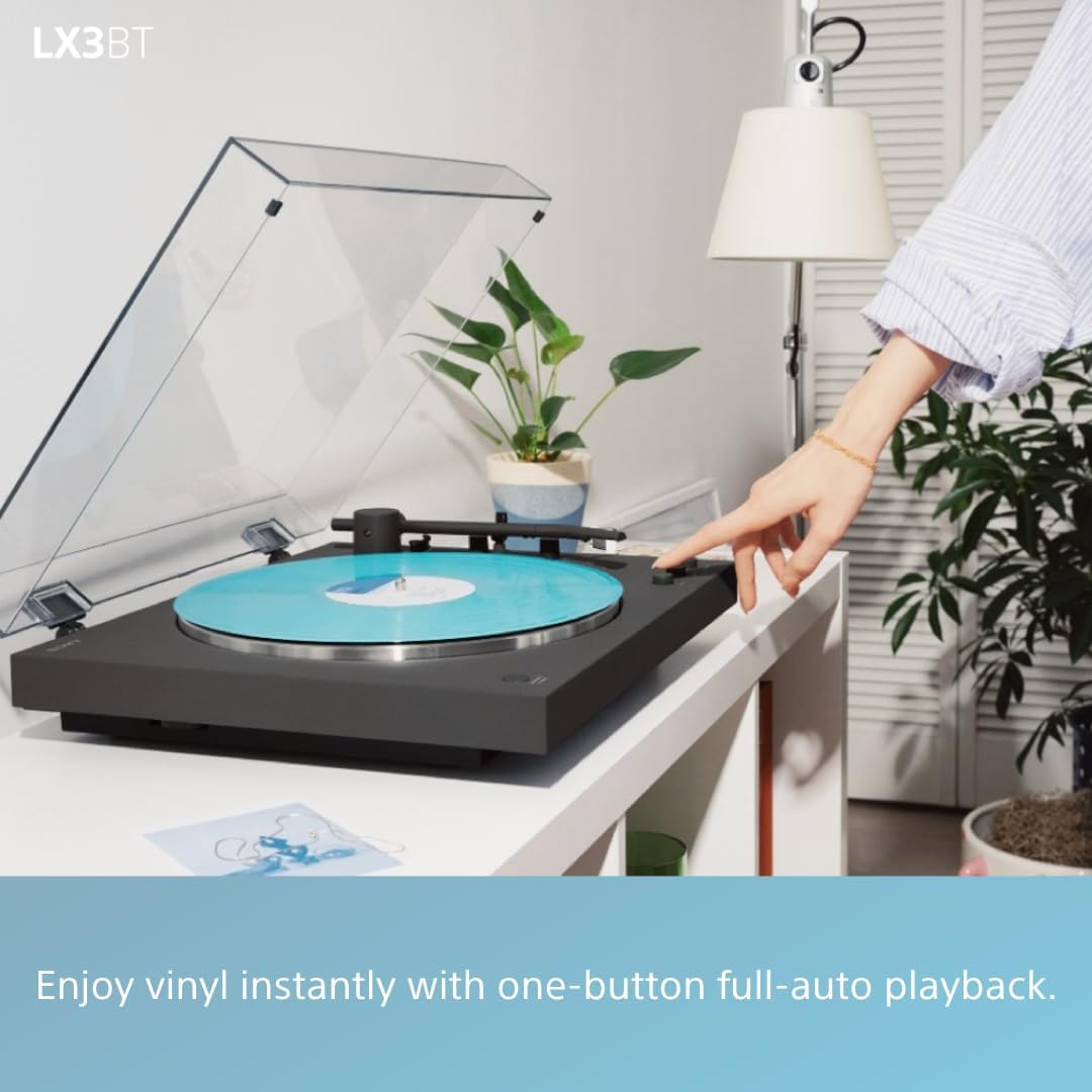 Wireless Bluetooth Turntable Hi-Res Vinyl Player with Belt Drive 2-Speed