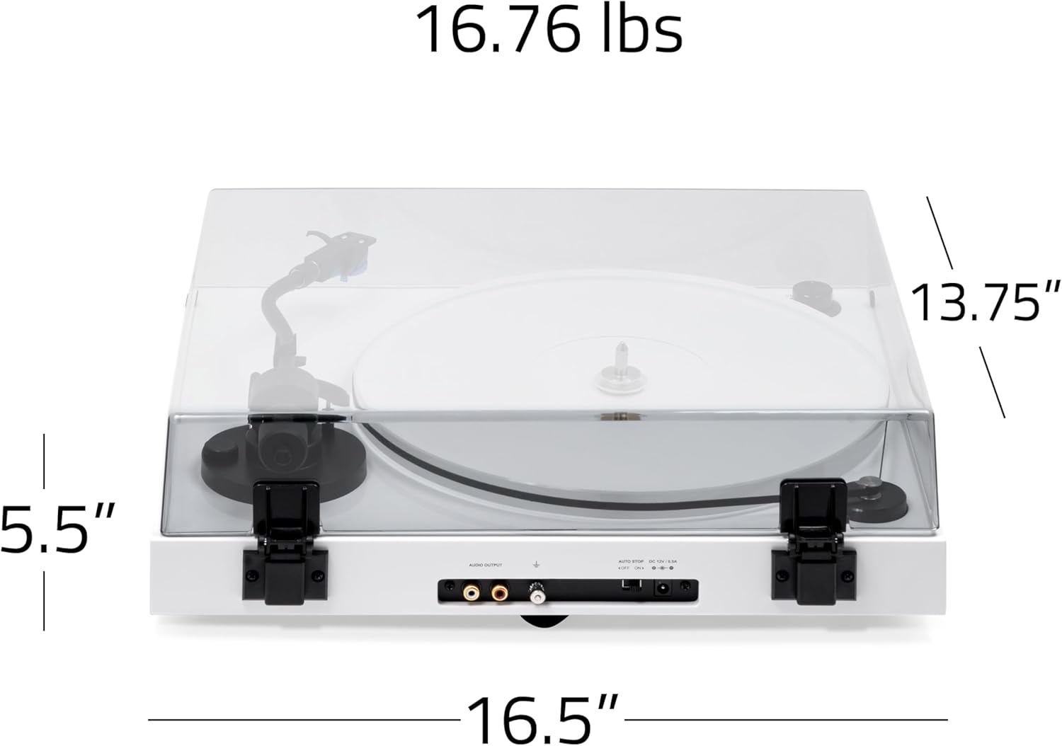 High-Fidelity Vinyl Turntable Record Player with Ortofon Cartridge, Acrylic Platter