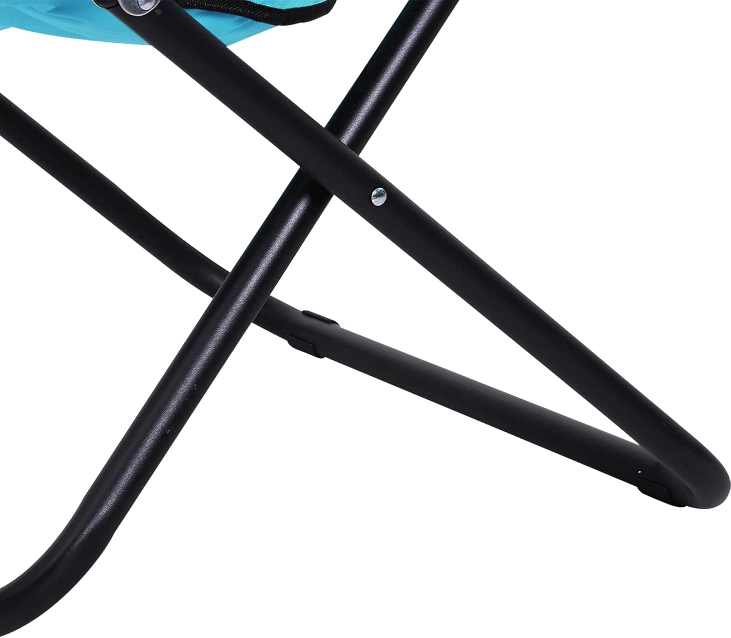 Oversized Moon Camping Chair Padded Folding Outdoor Seat Blue