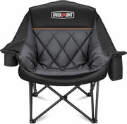 Oversized XL Camping Chair 450lb Padded Black Fold