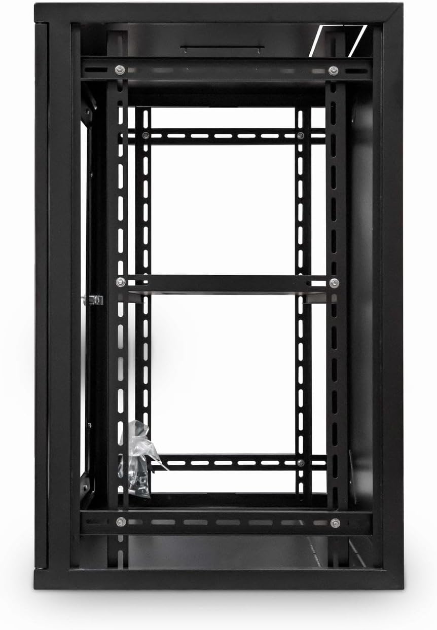 15U Wall Mounted Server Rack Cabinet 19in Glass Door