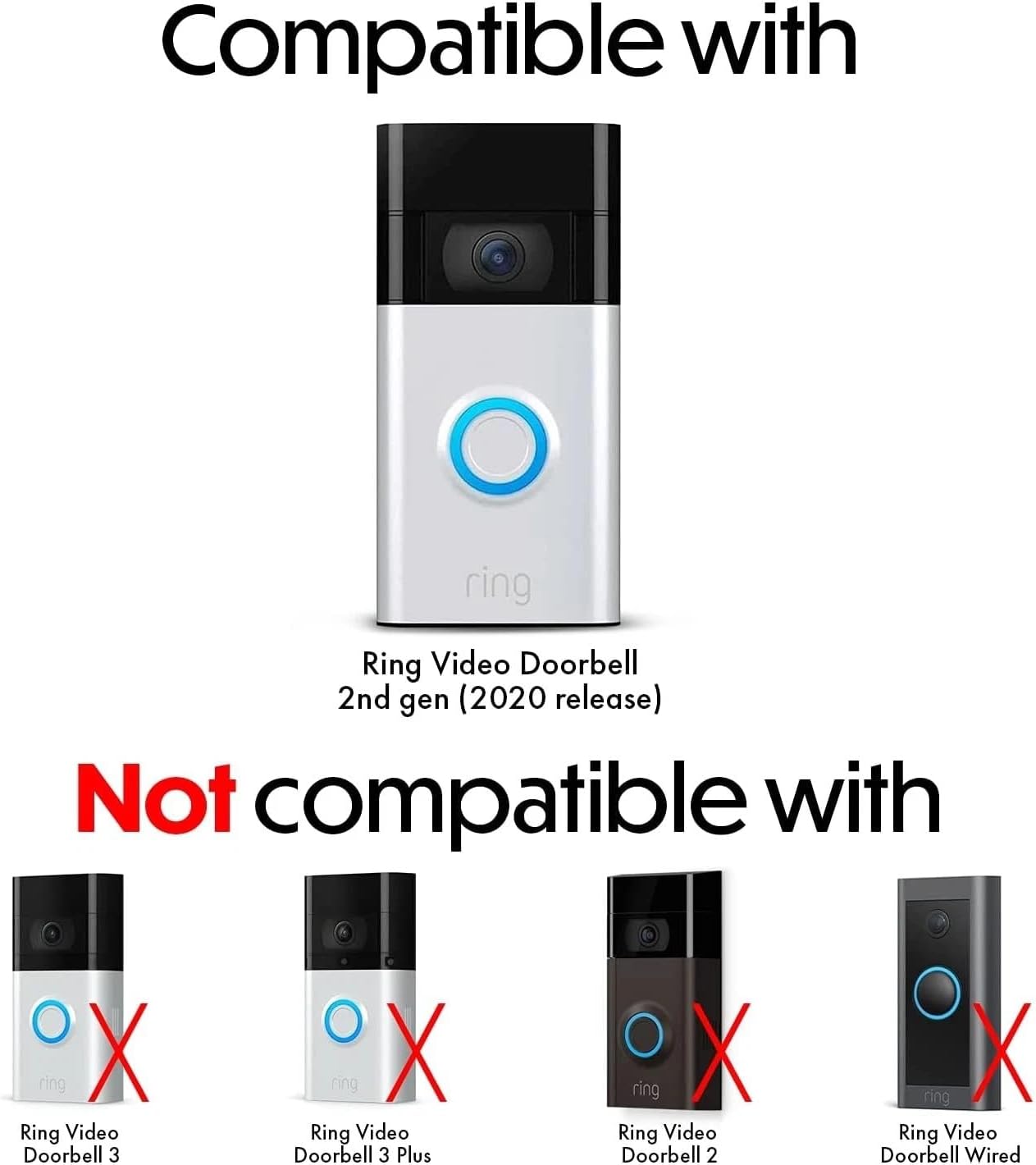 Solar Charger for Video Doorbell 2nd Gen Micro USB
