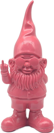 Swearing Gnome Statue Pink 20cm Funny Home Decor Figurine