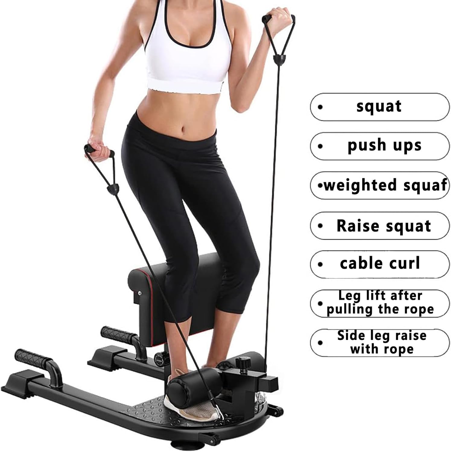 5 in 1 Squat Bench Hip Thrust Glute Trainer Home Gym Machine