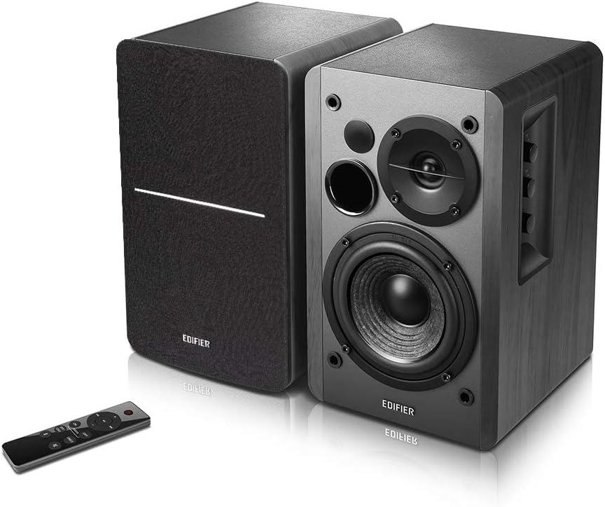 Bluetooth Bookshelf Speakers 42W HiFi Optical RCA Studio Sound