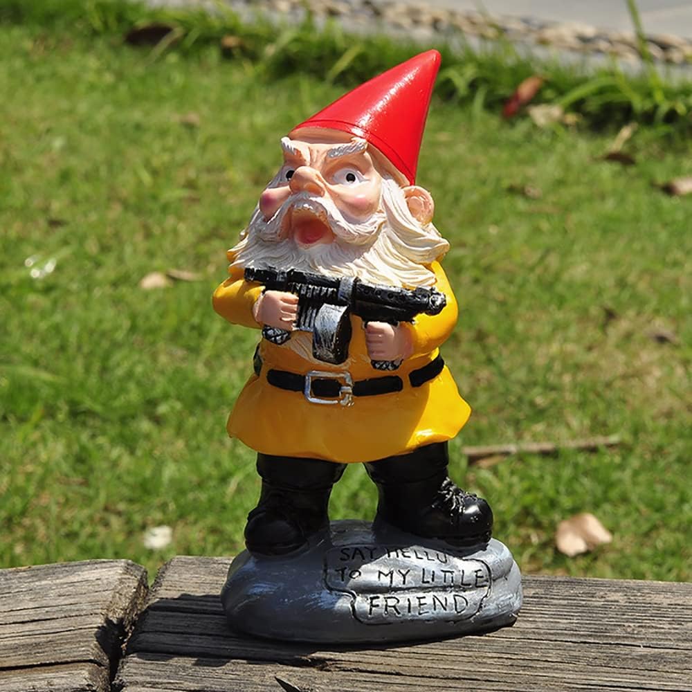 Funny Garden Gnome Statue Outdoor Lawn Decor Resin Patio Yard Dwarf