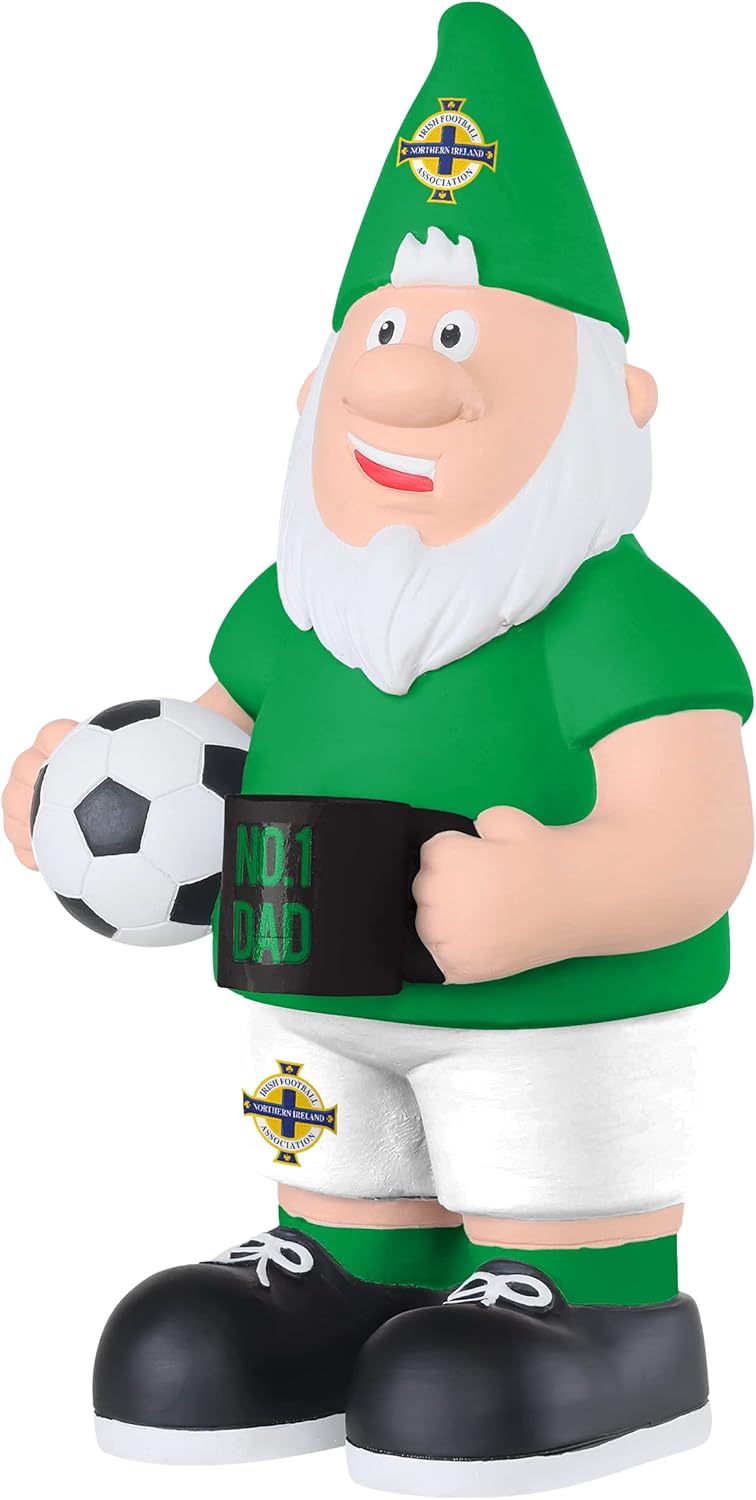 25cm Football Dad Gnome Hand Painted Garden Ornament Gift Decor