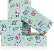 Birthday Gnome Wrapping Paper 4 Sheets Gift Wrap Kids