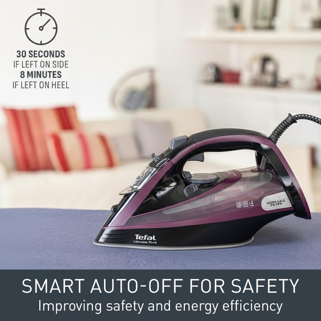 3000W Steam Iron 240g Steam Boost Durilium Soleplate 350ml Tank