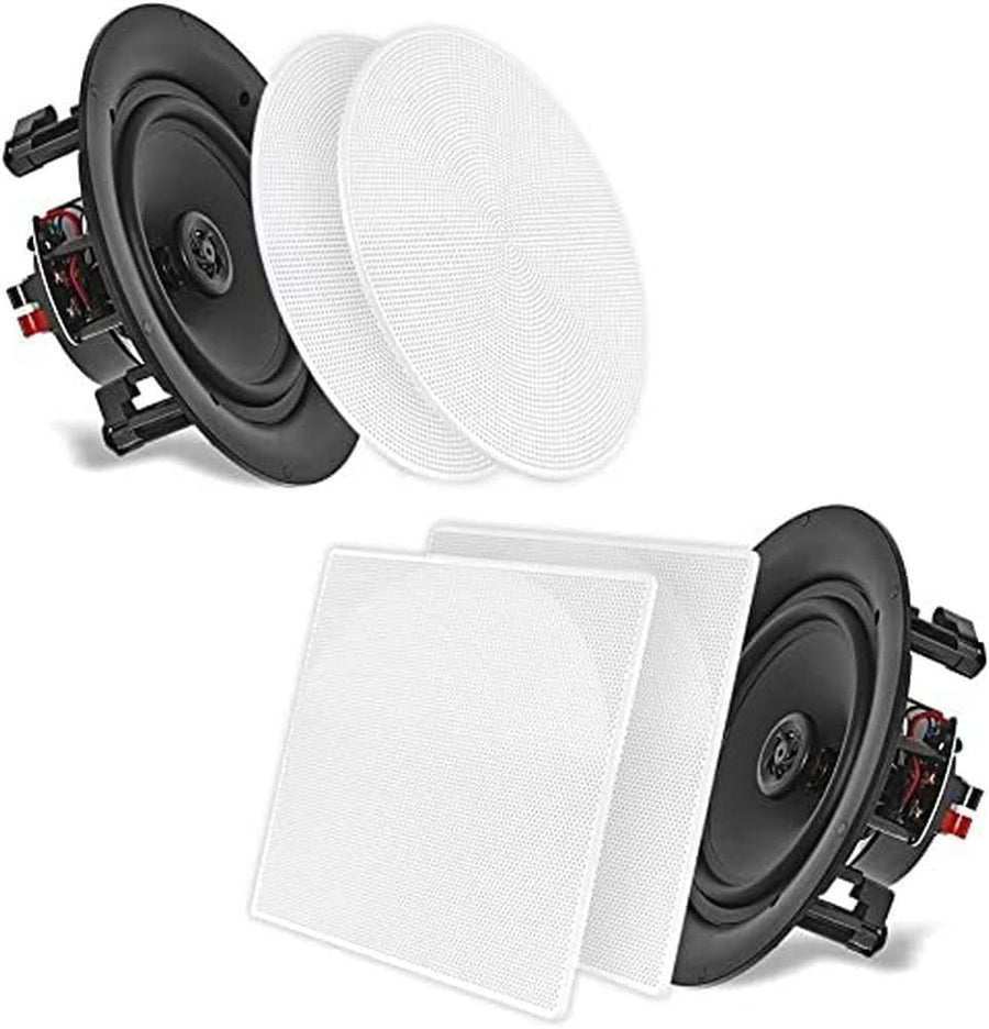 10 Inch In Ceiling Wall Speakers 250W Flush Mount Stereo Pair