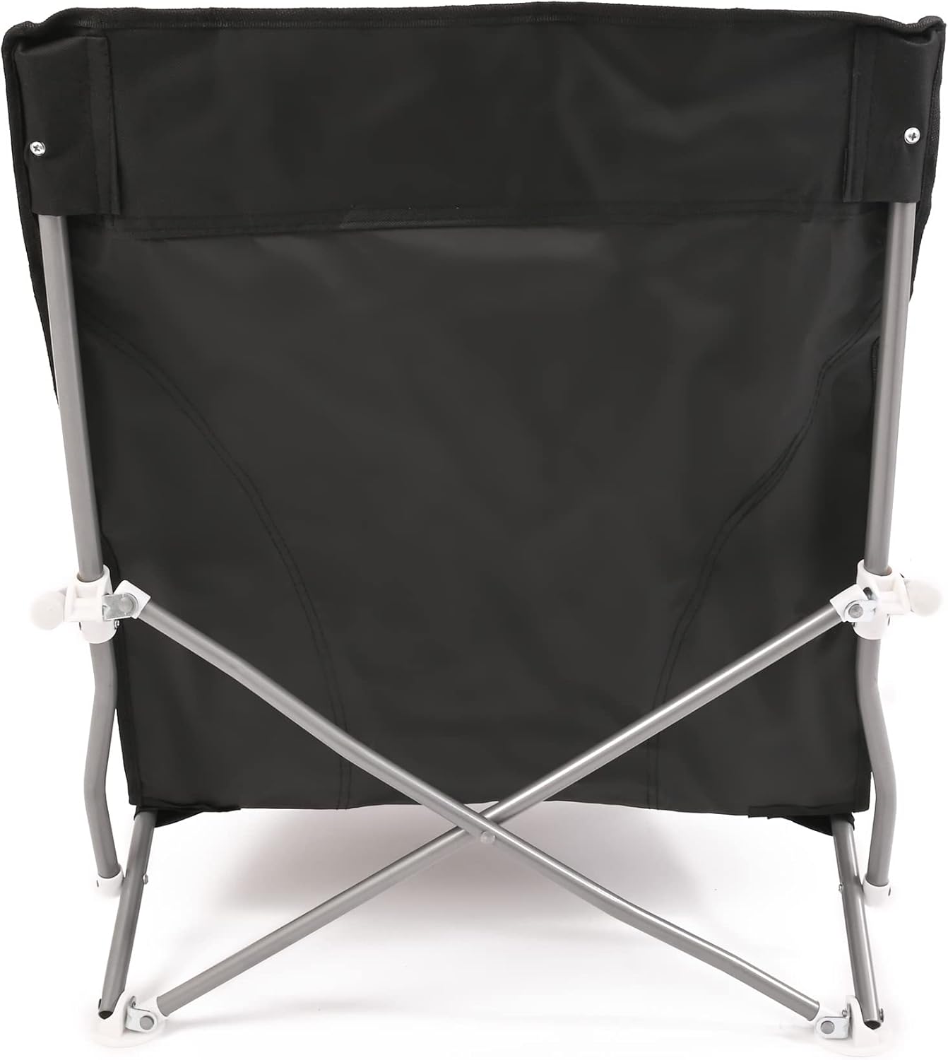 Set of 2 Low Folding Beach Chairs Black