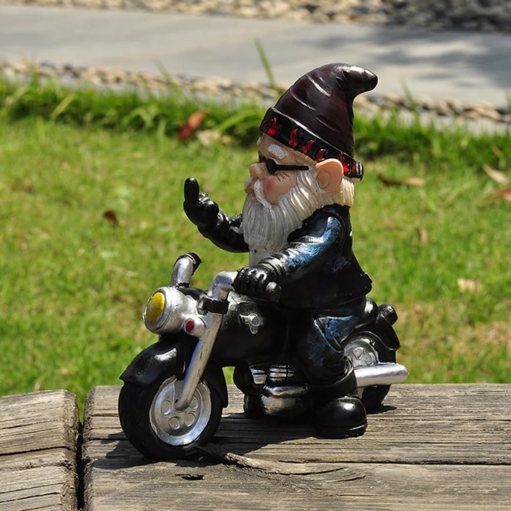 Funny Garden Gnome Statue Naughty Resin Outdoor Lawn Decor