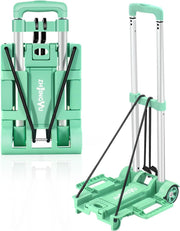 Folding Hand Truck Trolley 32KG Aluminium 2 Wheel Green