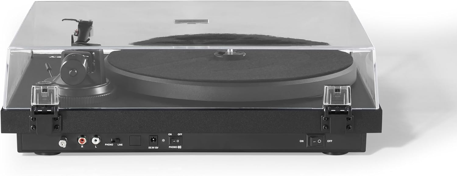 Bluetooth Belt Drive Turntable with AT Cartridge Black