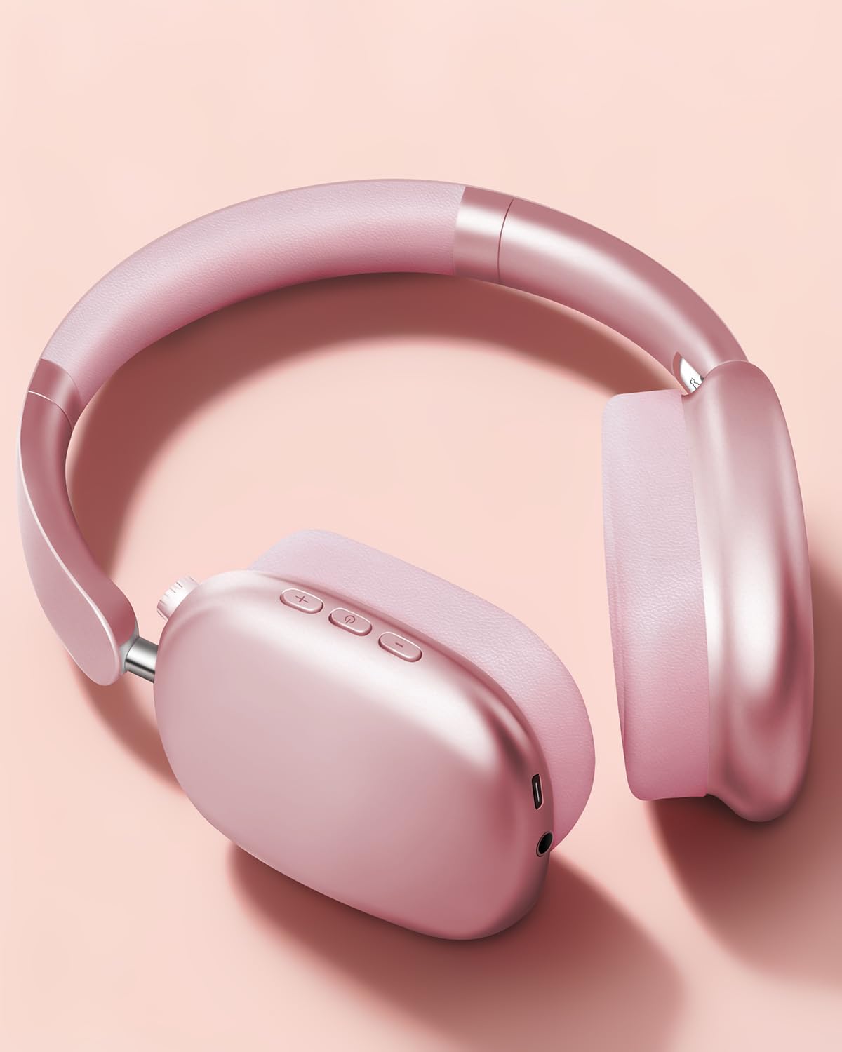 Wireless Noise Cancelling Over Ear Headphones 48Hr Battery Pink