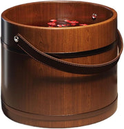 Wooden Foot Bath Bucket Massage Roller Spa Soak Tub Cedar