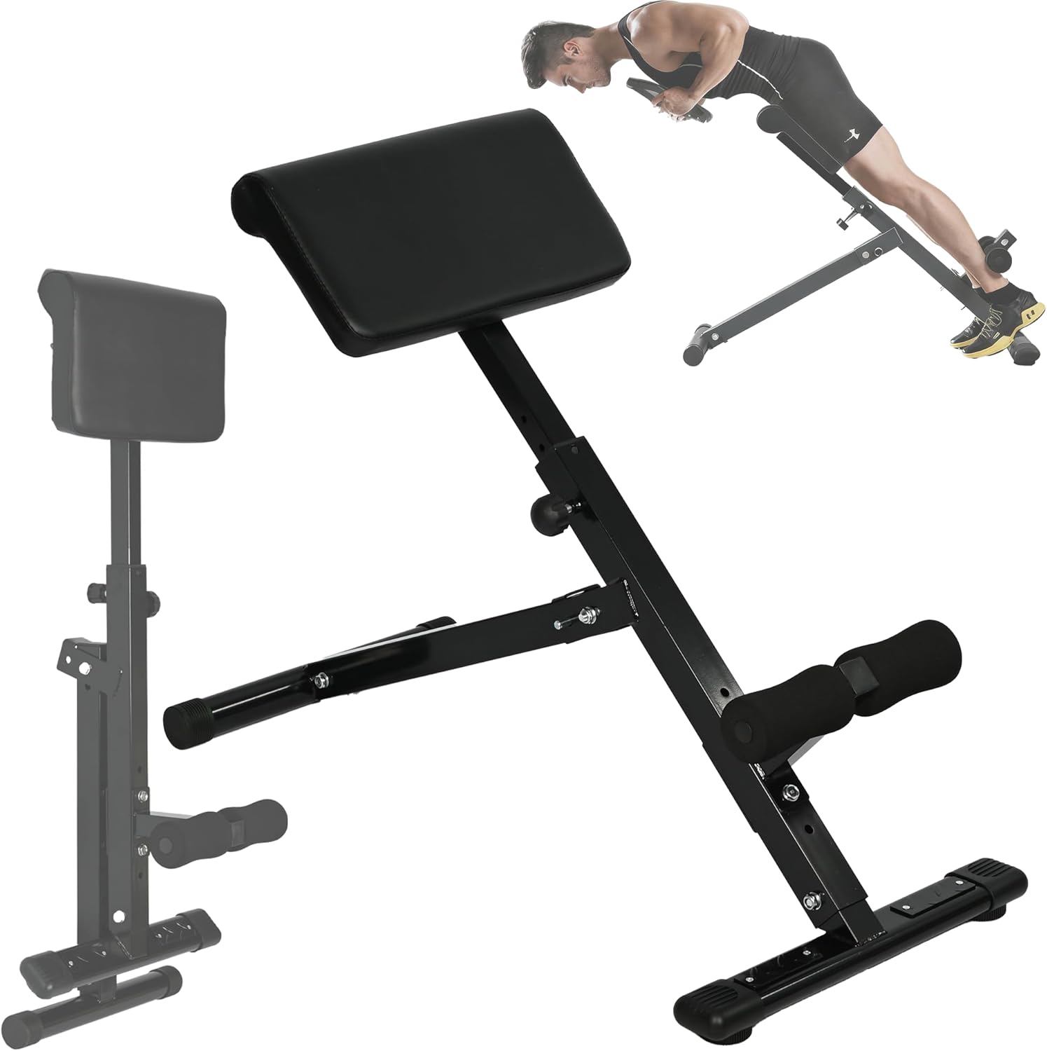 Roman Chair Hyperextension Bench Foldable Back Extension Sit Up Bench