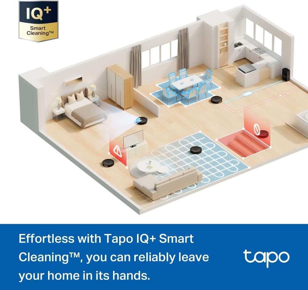 Robot Vacuum Mop 5300Pa LiDAR Smart Mapping Self Charging