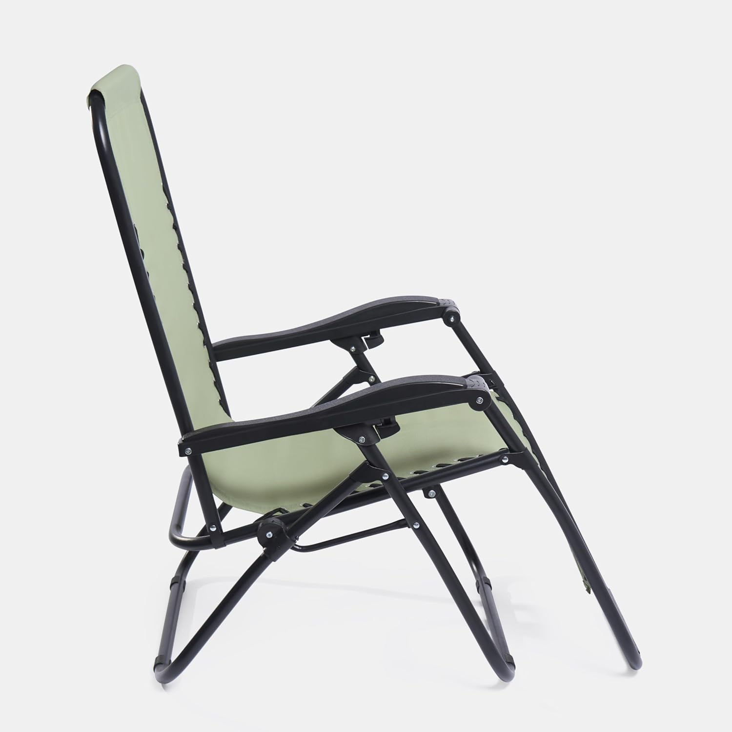 2 Zero Gravity Garden Recliner Chairs Sage Green Folding