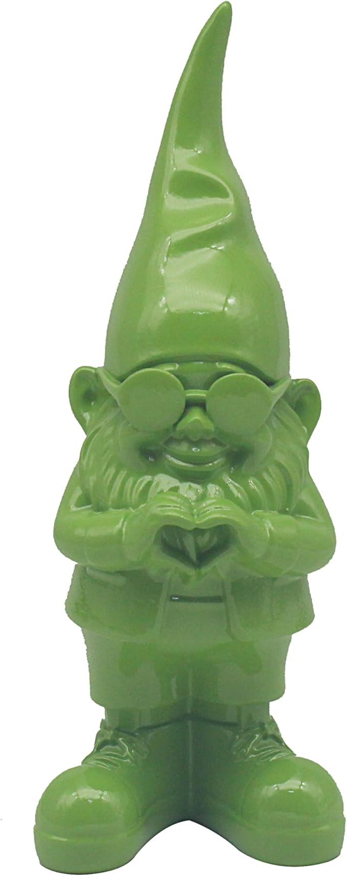 Love Heart Gnome Statue Green 20cm Indoor Outdoor Home Decor