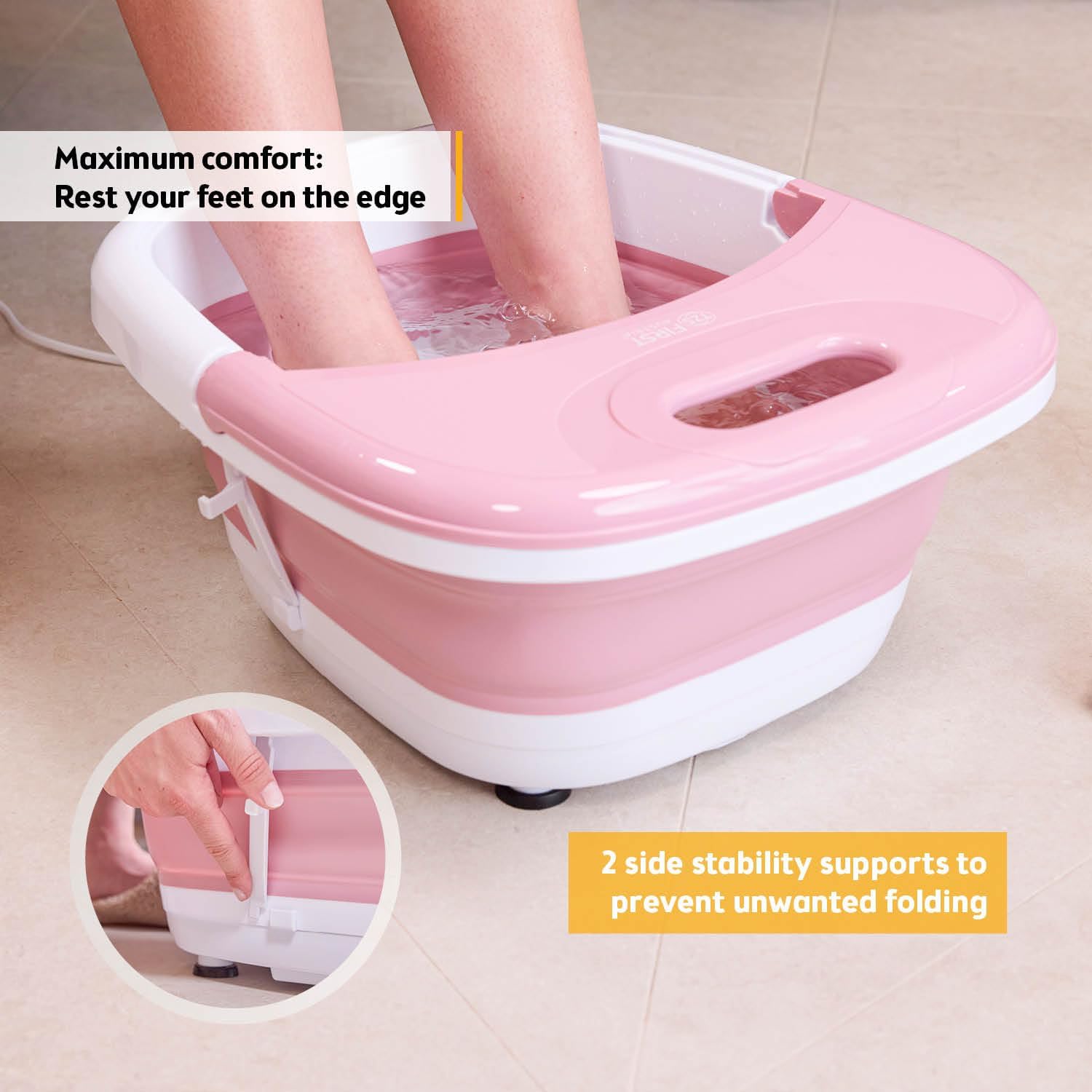 Foldable Foot Spa Massager Heated Bubble Infrared Pedicure