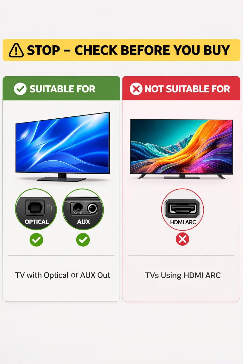 Wireless TV Headphones with Charging Dock 35H Playtime Clear Voice