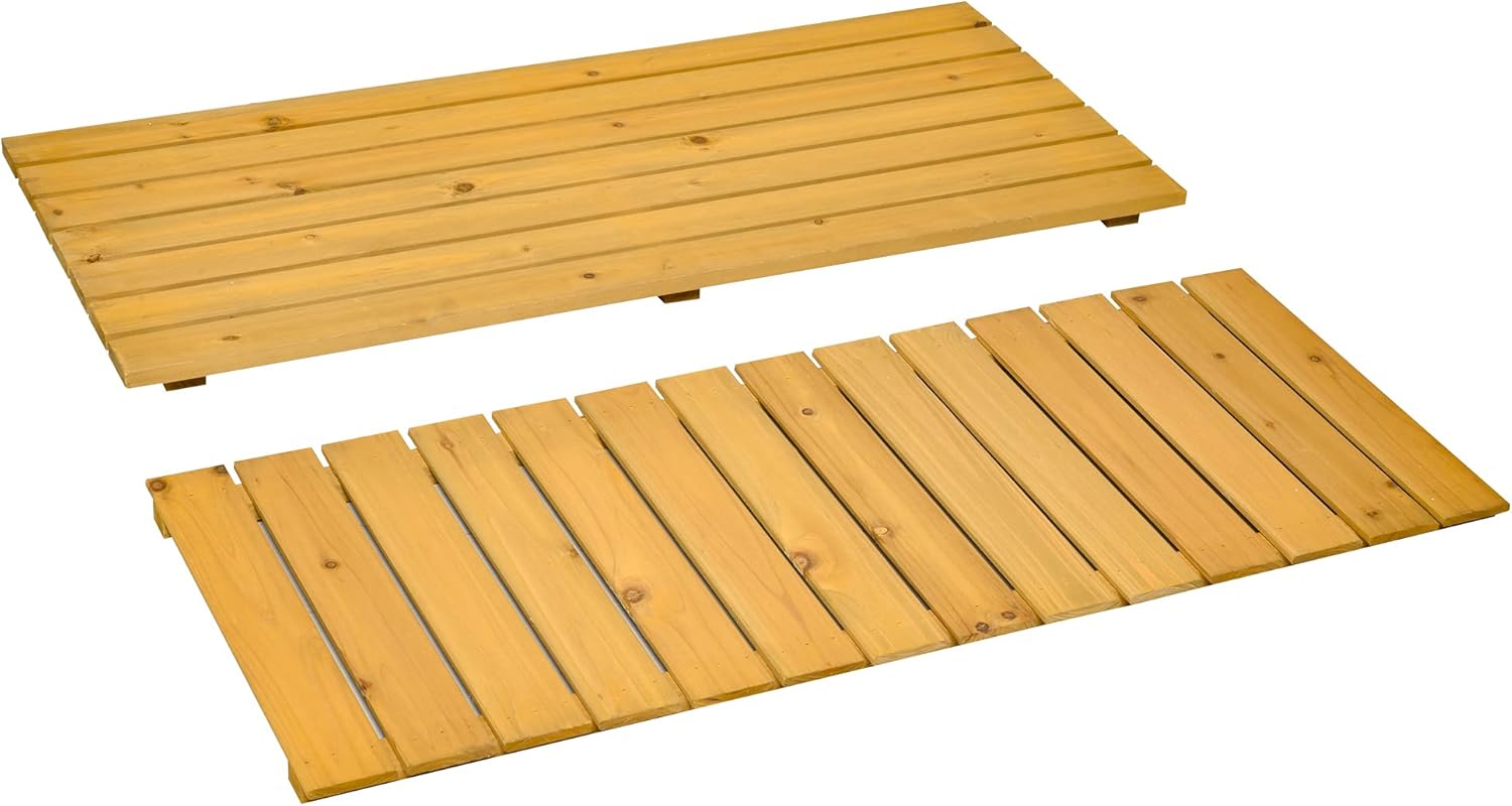 2 Seater Wooden Garden Storage Bench Patio Seat with Chest