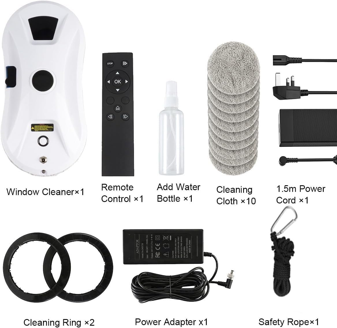 Window Cleaning Robot 5600Pa Smart Spray AI Glass Cleaner Remote