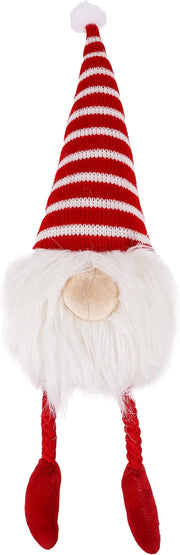 Gnome Dog Toy Plush Squeaky Rope Legs Christmas Pet Toy