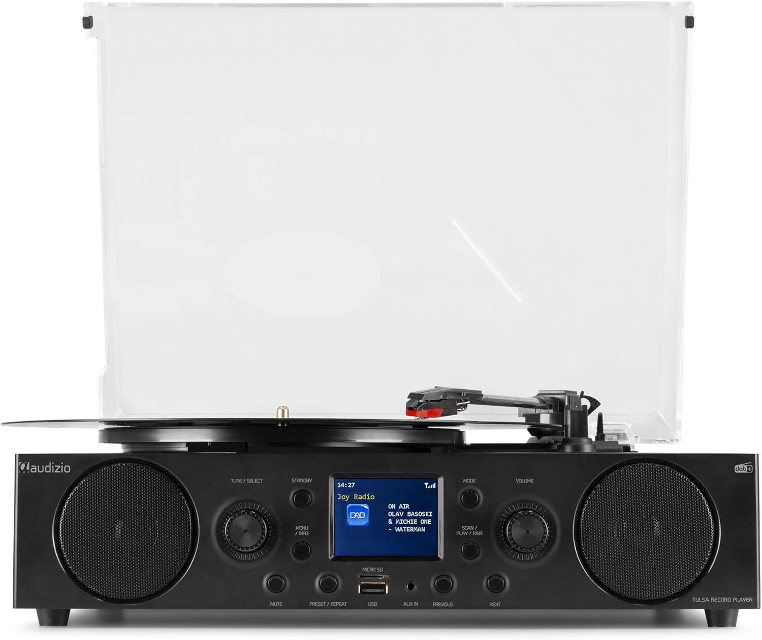 Retro Bluetooth Record Player DAB Radio USB Recording Brown