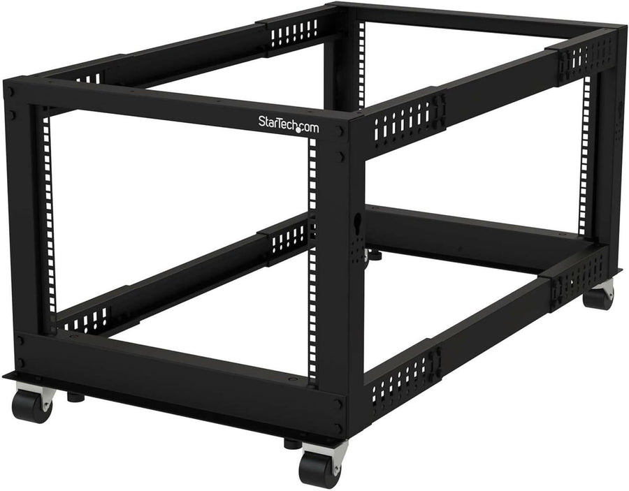 8U 4 Post Open Frame Server Rack Mobile Floor Mount