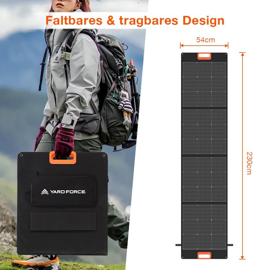 200W Foldable Portable Solar Panel USB-C USB Camping Travel