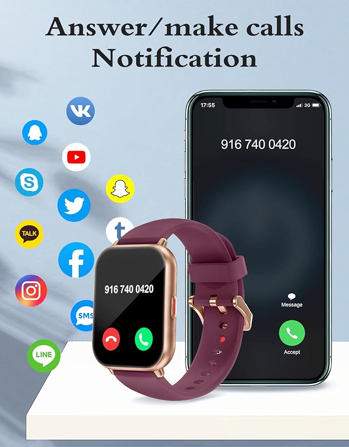 Bluetooth Fitness Smart Watch Call Heart Sleep Tracker