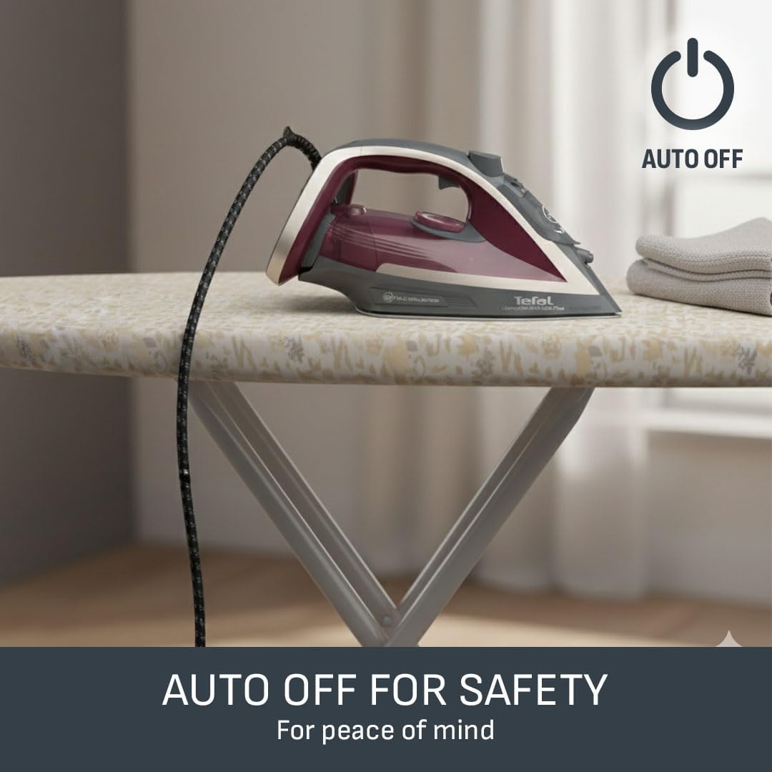 2800W Steam Iron Powerful 210g Boost Durilium Soleplate Auto Off Anti Drip