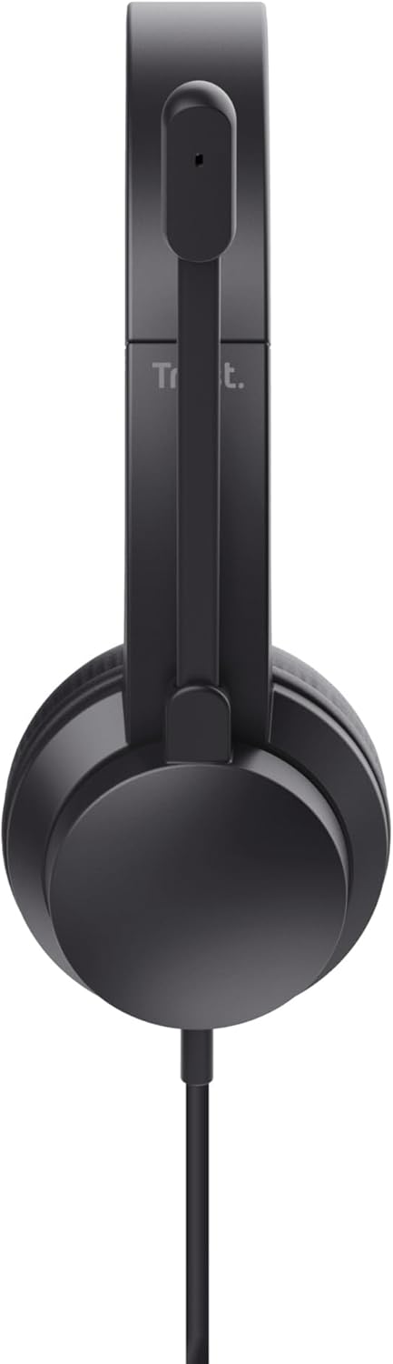 USB On Ear Headset with Mic Lightweight PC Laptop Office Calls