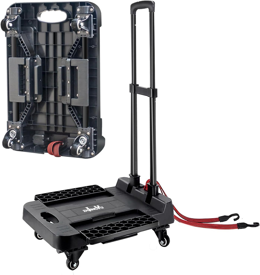 Heavy Duty Folding Hand Truck 100KG 4 Wheel Steel Cart