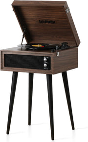 3 Speed Bluetooth Record Player with Legs USB Recorder