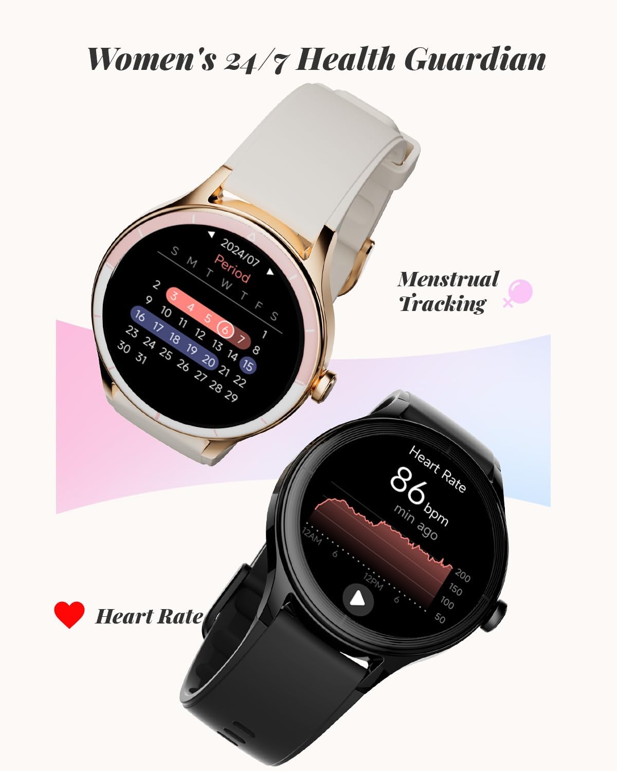 Women Smart Watch Bluetooth Call HD Fitness Tracker