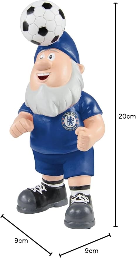Soccer Fan Header Ball Gnome Statue Garden Decor 20cm