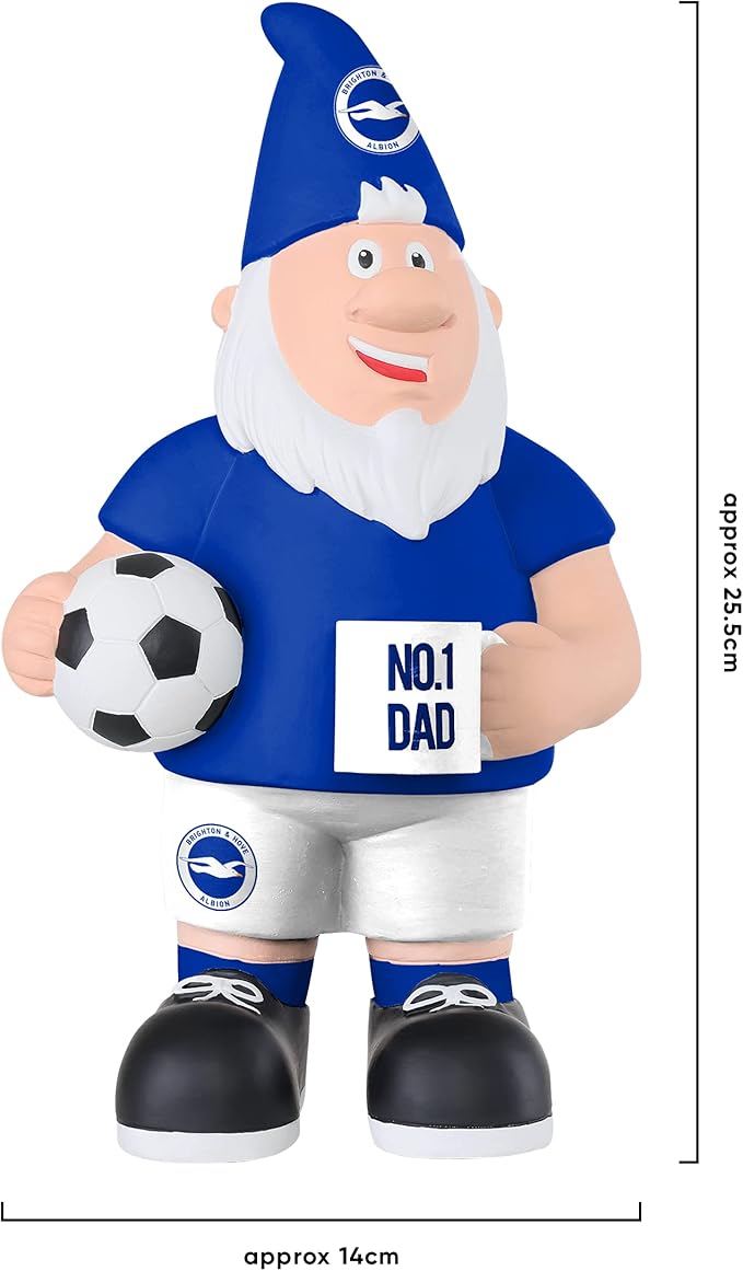 Football Fan Garden Gnome No 1 Dad Mug Hand Painted 25cm Decor