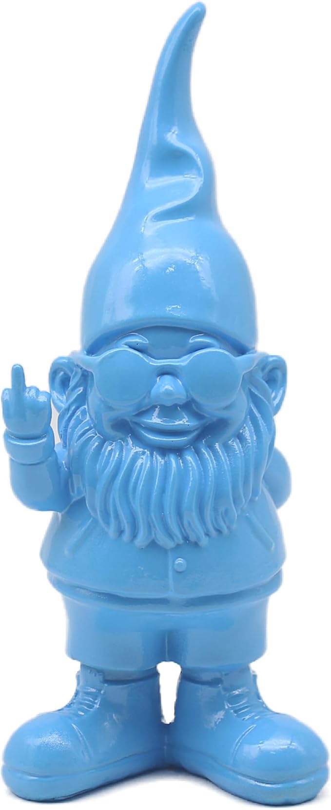 Swearing Gnome Statue Blue 20cm Funny Home Decor Figurine