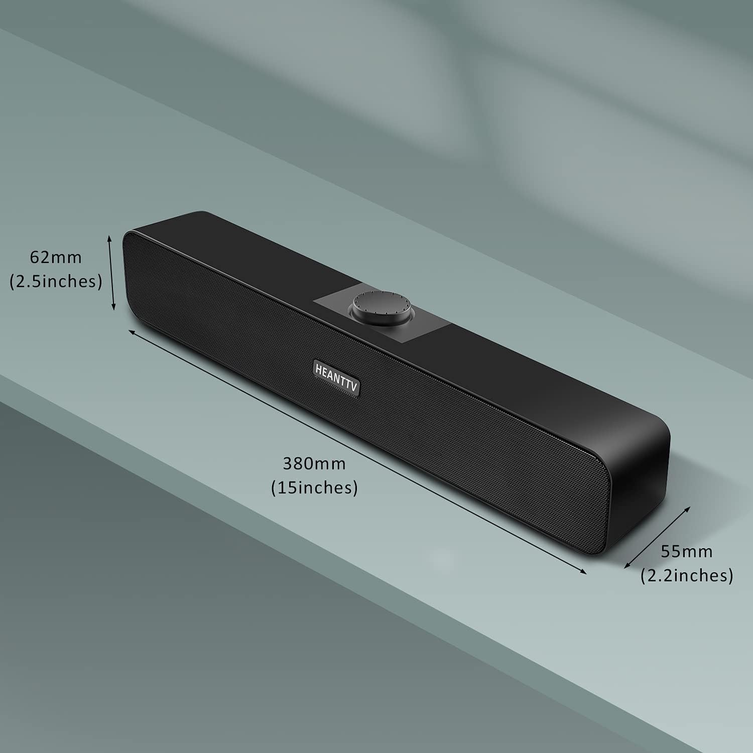 PC Soundbar Speakers USB Powered Stereo 3.5mm Desktop Audio