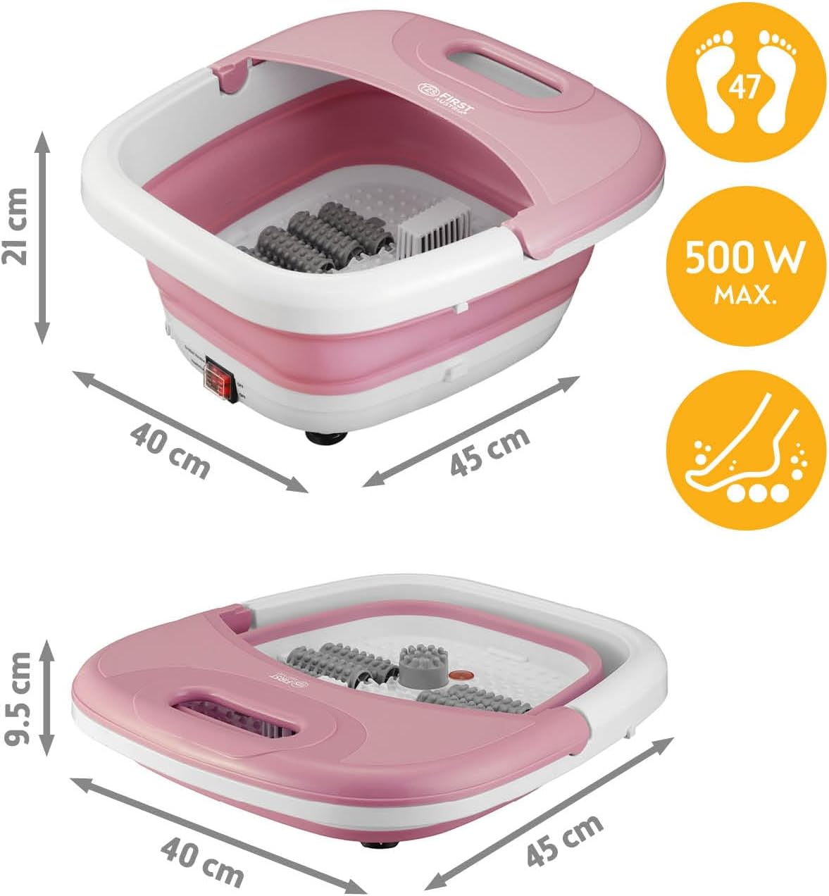 Foldable Foot Spa Massager Heated Bubble Infrared Pedicure