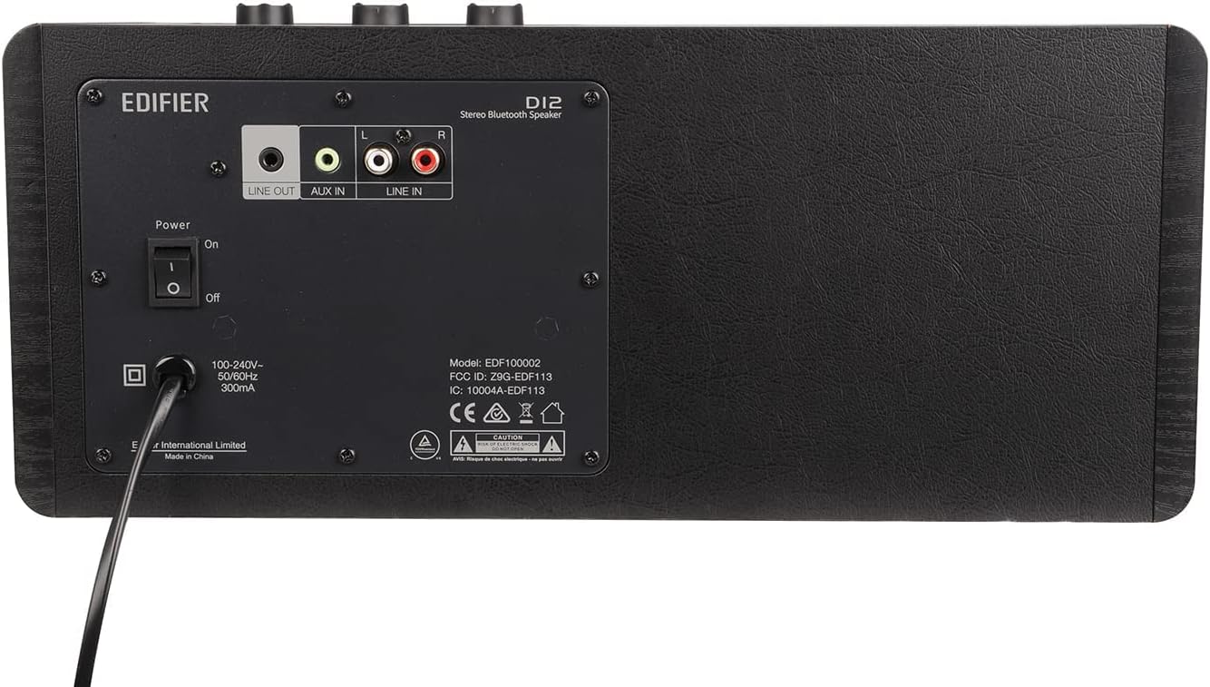 Bluetooth Stereo Speakers 70W RMS Wooden Bookshelf Audio System