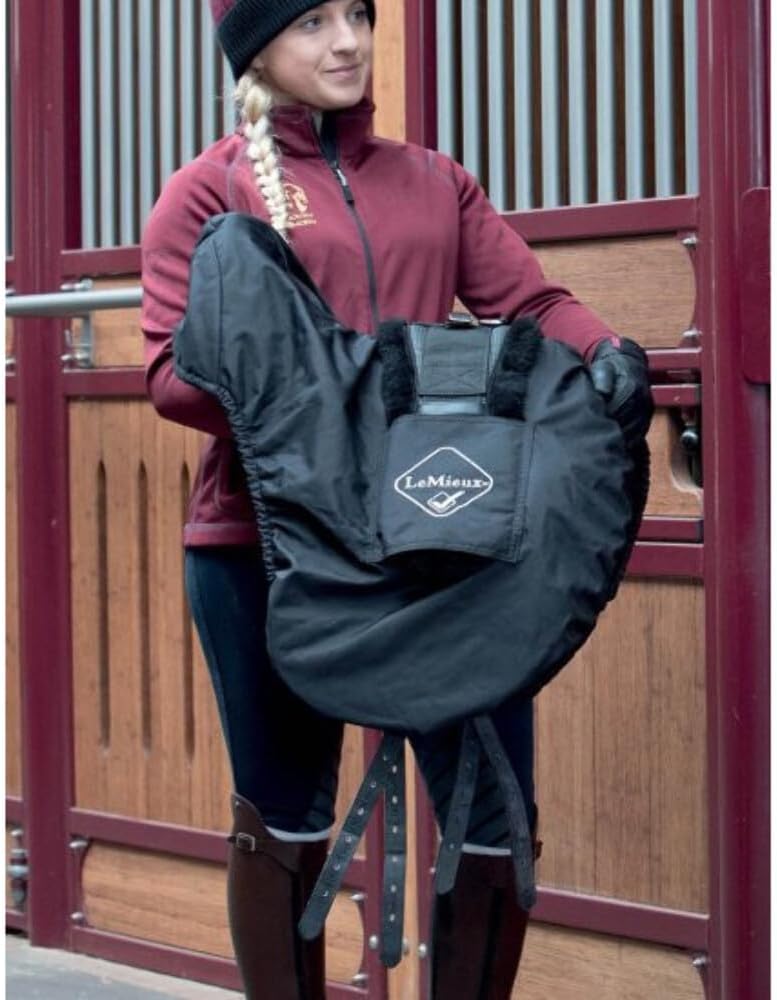 Waterproof GP Jump Saddle Cover Black Fleece Lined