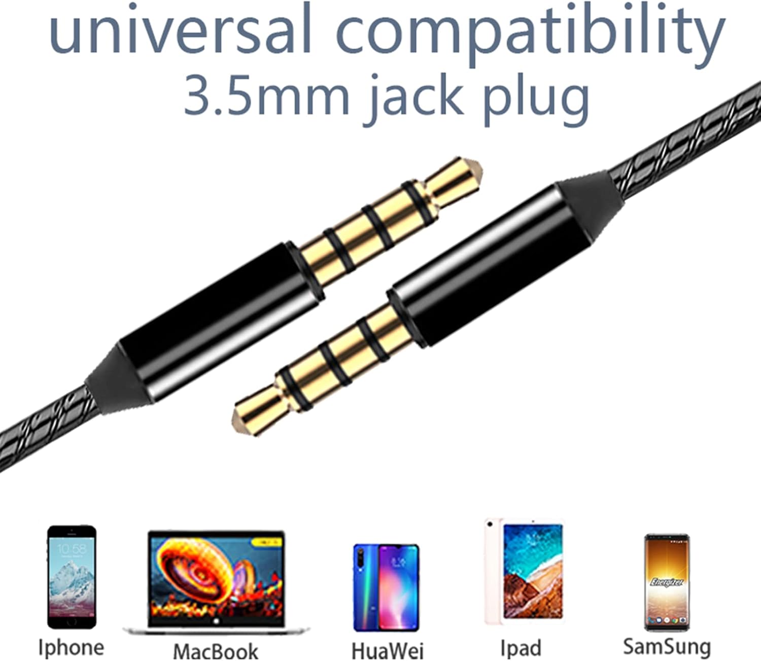 3 Pack Wired In Ear Earphones With Mic Volume Control 3.5mm