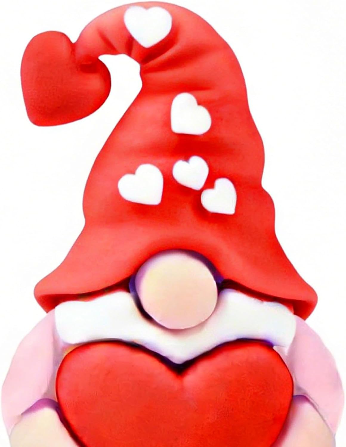 50Pcs Mini Valentines Gnomes Rubber Love Heart Table Decor