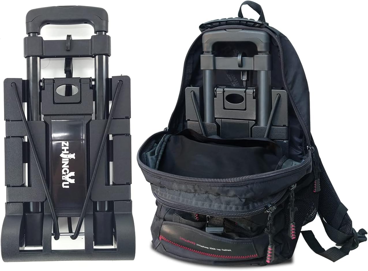 Folding Hand Truck Trolley 45KG 4 Wheel Steel Cart