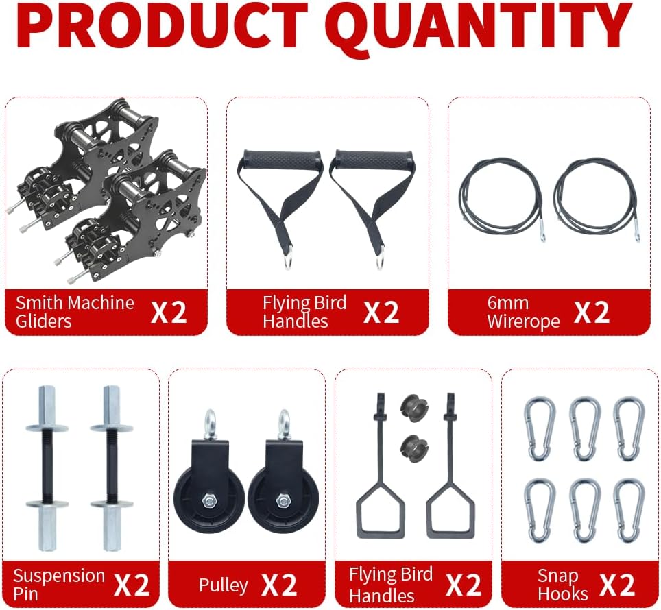 Cable Pulley System Smith Machine Attachment Power Rack Gym Trainer